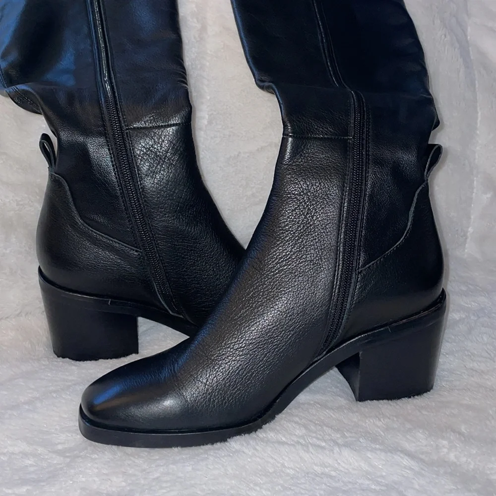NWT Anthropologie SILENT D NEEM Black Leather Boot - Picture 12 of 14